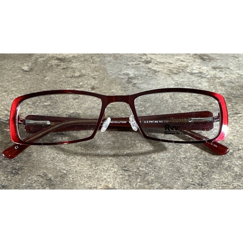 Revolution Eyewear REV755 RDLR Red Metal Eyeglasses FRAMES ONLY 52-17-135mm NWOT